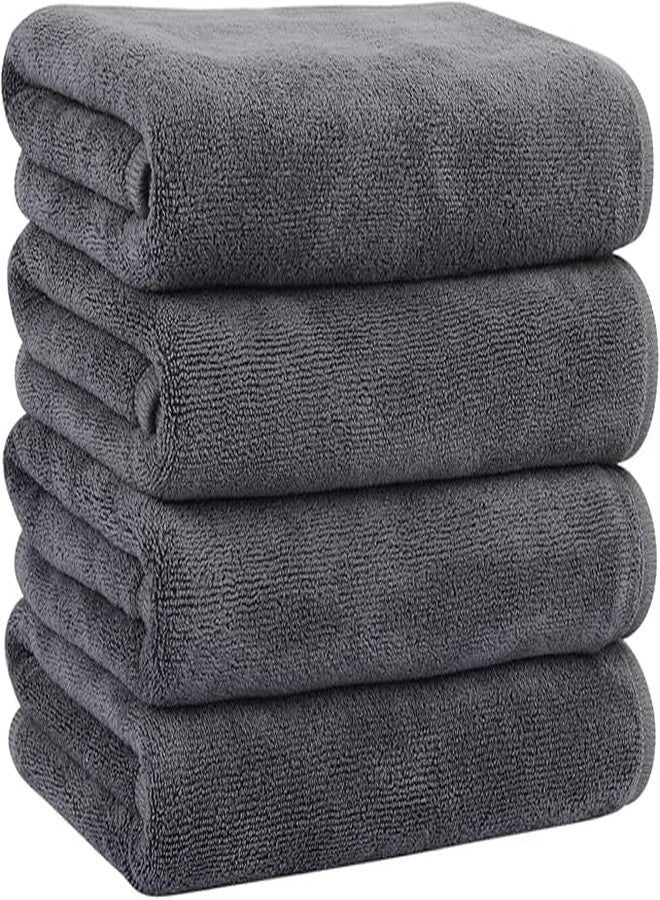 MAXOSHINE 350 GSM Microfiber Hand Towel-Multipurpose Cleaning Cloth for Glasswares Car Bike Cleaning-Highly Absorbent Lint and Streak Free Microfiber Cloth-40x40 cm (Pack of 4, Grey) - Image 1